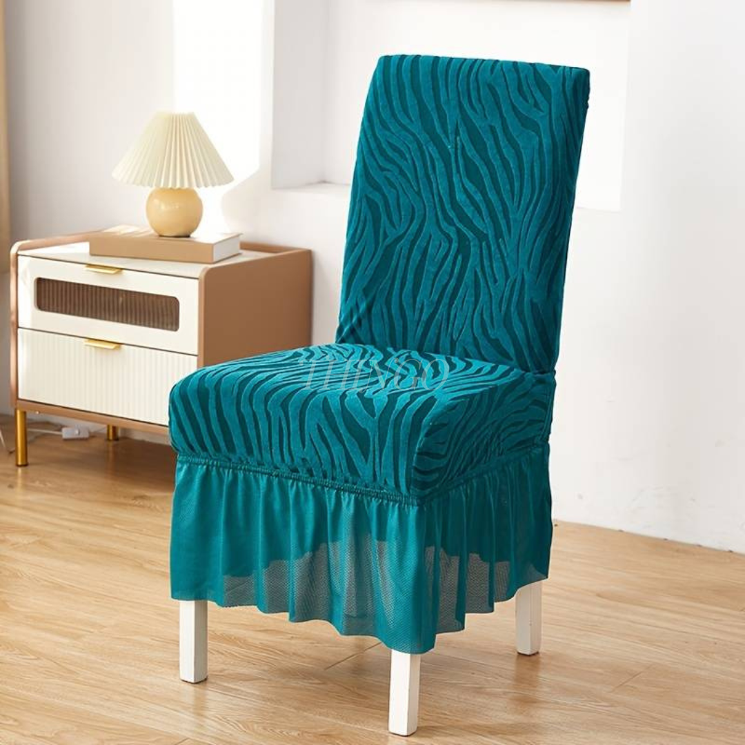 ZEBRA Pattern Velvet Dinning Chair Covers