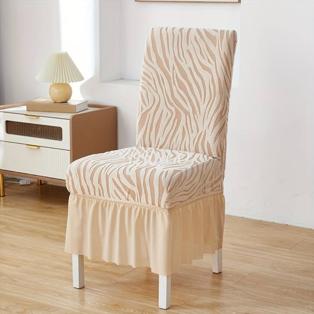 ZEBRA Pattern Velvet Dinning Chair Covers