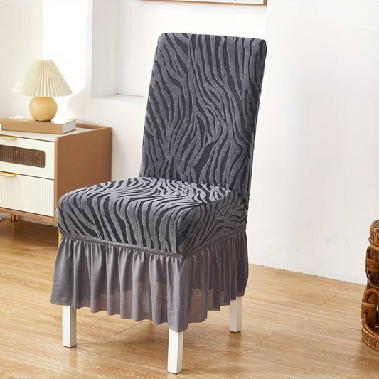 ZEBRA Pattern Velvet Dinning Chair Covers
