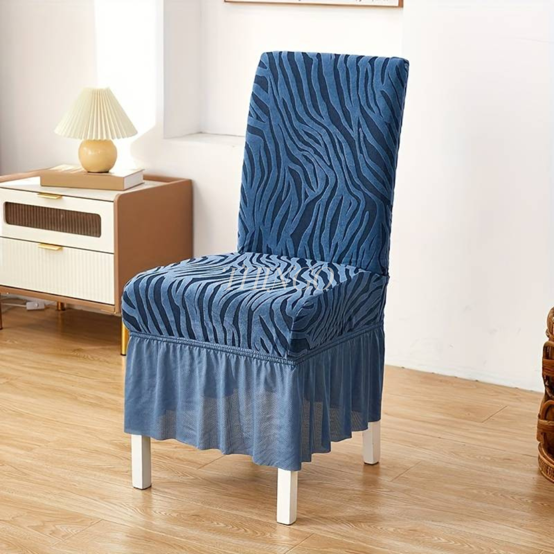 ZEBRA Pattern Velvet Dinning Chair Covers
