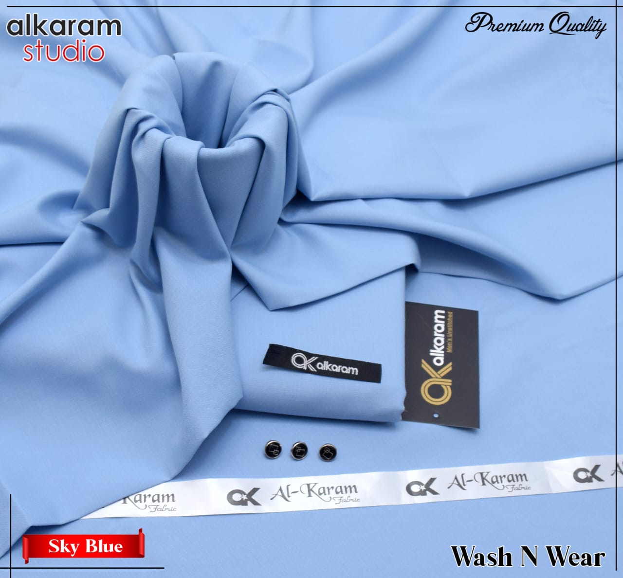 Al Karam Wash & Wear Quality 100% Gurranteed Fabric